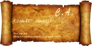 Czakó Amadil névjegykártya